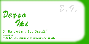 dezso ipi business card